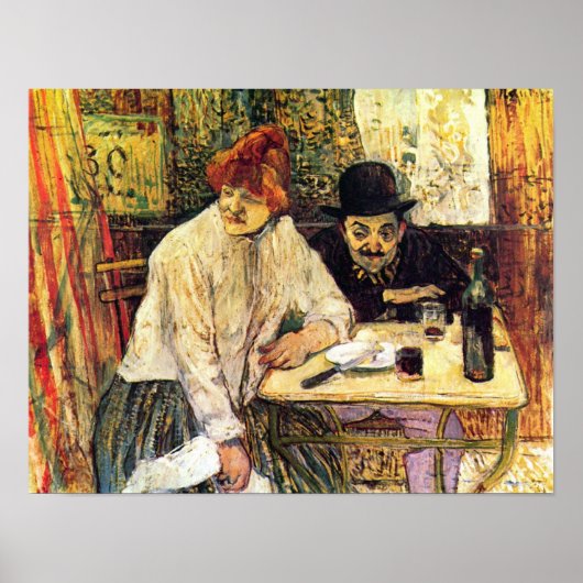 Toulouse-Lautrec - A la Mie im Restaurant Poster (Vorne)