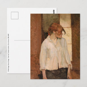 Toulouse-Lautrec - A Montrouge, Rosa La Rouge Postkarte