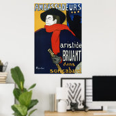 Toulouse-Lautrec Ambassadeurs Aristide Bruant Poster (Heimbüro)