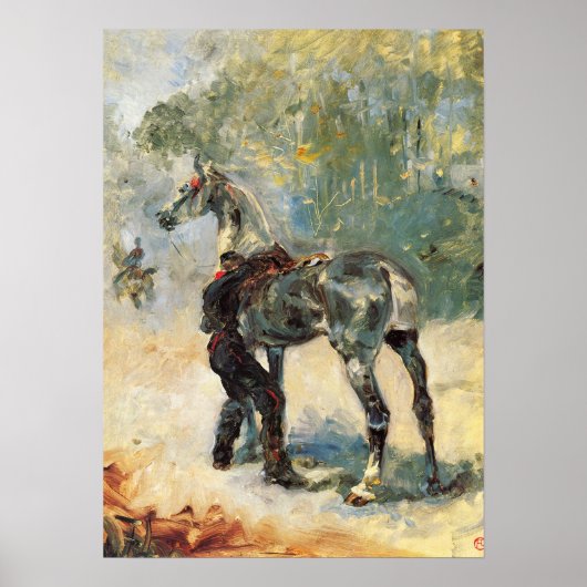 Toulouse-Lautrec - Artilleryman Saddling Seine Hor Poster (Vorne)