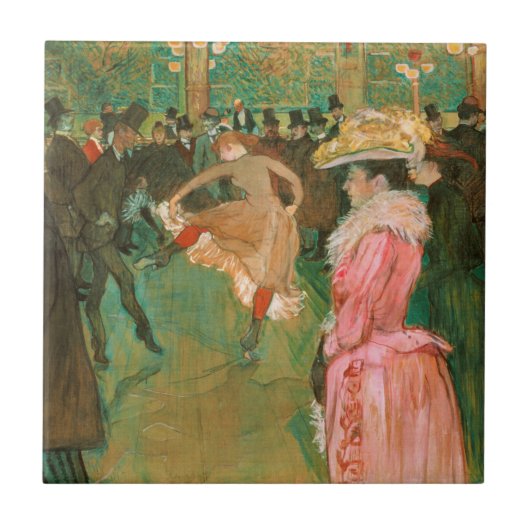 Toulouse-Lautrec - Auf dem Weg zum Tanz Fliese (Vorderseite)