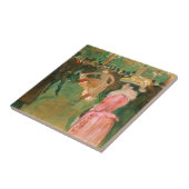 Toulouse-Lautrec - Auf dem Weg zum Tanz Fliese (Seite)