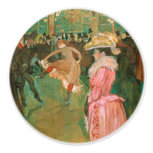 Toulouse-Lautrec - Auf dem Weg zum Tanz Keramikknauf (Vorderseite)