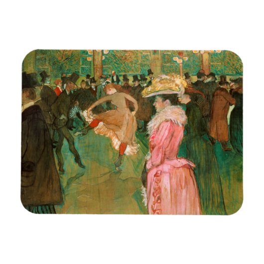 Toulouse-Lautrec - Auf dem Weg zum Tanz Magnet (Horizontal)
