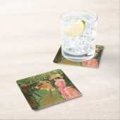 Toulouse-Lautrec - Auf dem Weg zum Tanz Rechteckiger Pappuntersetzer (Vor Ort)