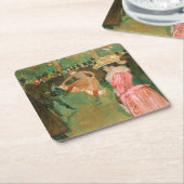 Toulouse-Lautrec - Auf dem Weg zum Tanz Rechteckiger Pappuntersetzer (angewinkelt)
