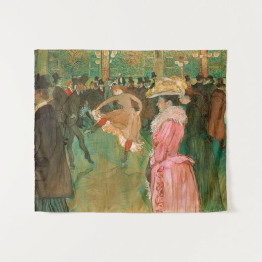 Toulouse-Lautrec - Auf dem Weg zum Tanz Wandteppich (Vorderseite (Horizontal))