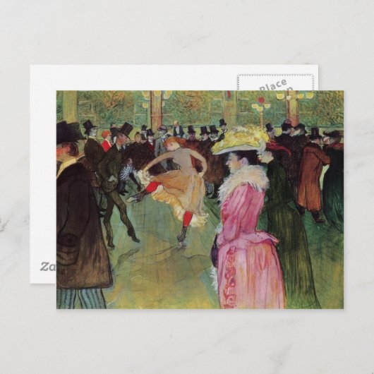 Toulouse-Lautrec, Auf der Strecke, der Tanz Postkarte (Vorne/Hinten)