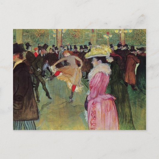 Toulouse-Lautrec, Auf der Strecke, der Tanz Postkarte (Vorderseite)