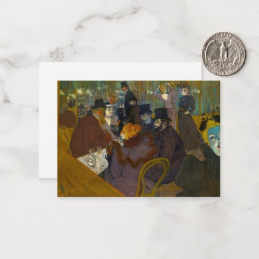 Toulouse-Lautrec - Auf der Strecke Mitteilungskarte (Vorderseite/Rückseite Beispiel)