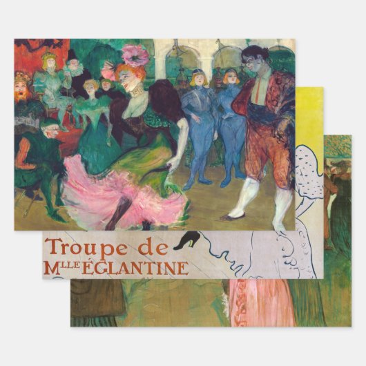 Toulouse-Lautrec - Auswahl der Meisterwerke Geschenkpapier Set (Set)