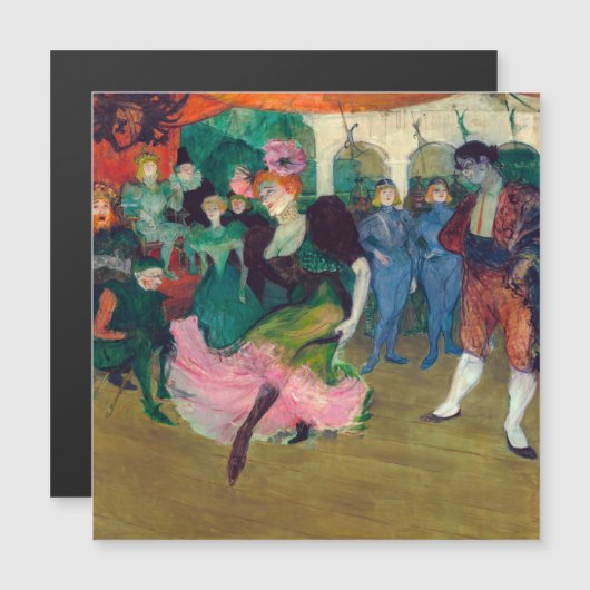 Toulouse-Lautrec - Dancing Bolero Magnetkarte (Vorne/Hinten)