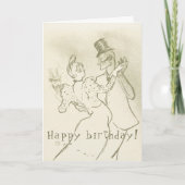 Toulouse Lautrec - Dancing Couple, Birthday Card Karte (Vorderseite)