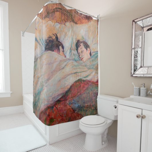 Toulouse-Lautrec - Das Bett Duschvorhang (Beispiel)