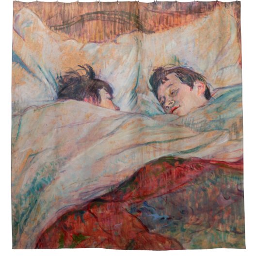 Toulouse-Lautrec - Das Bett Duschvorhang (Vorderseite)