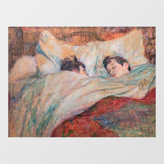 Toulouse-Lautrec - Das Bett Fensteraufkleber (Blatt)