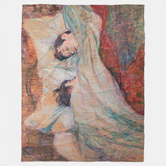 Toulouse-Lautrec - Das Bett Fleecedecke (Vorderseite)