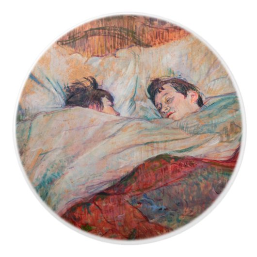 Toulouse-Lautrec - Das Bett Keramikknauf (Vorderseite)