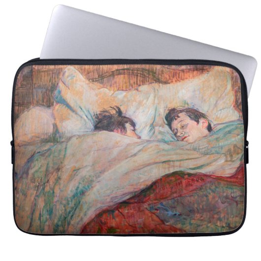 Toulouse-Lautrec - Das Bett Laptopschutzhülle (Vorderseite)