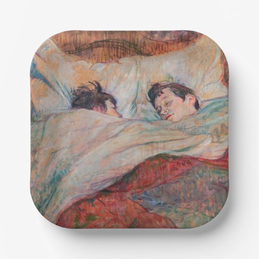 Toulouse-Lautrec - Das Bett Pappteller (Vorderseite)