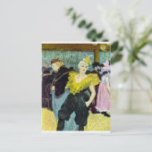 Toulouse Lautrec Das Vintage Bild der Clowness Postkarte (Stehend Vorderseite)
