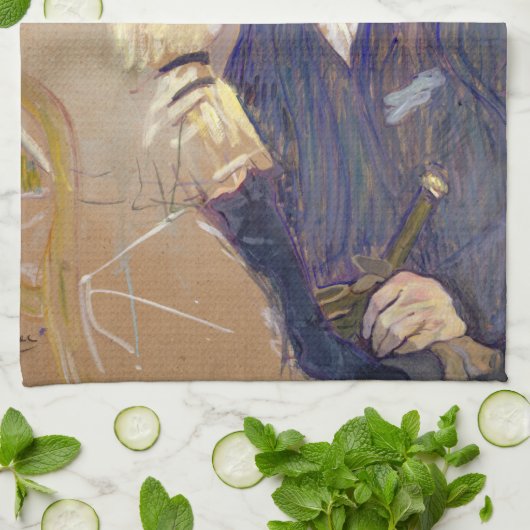 Toulouse-Lautrec - Der Engländer im Rouge Geschirrtuch (Gefaltet)