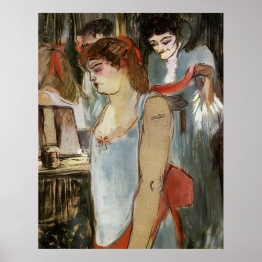 Toulouse-Lautrec - die Tattooische Frau Poster (Vorne)