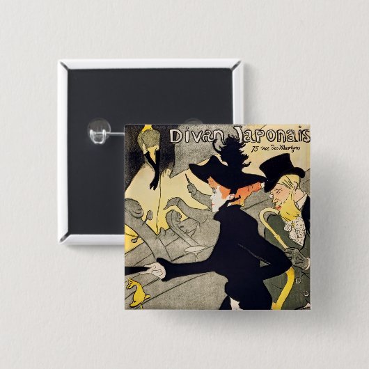 Toulouse-Lautrec - Divan Japonais Button (Vorne & Hinten)