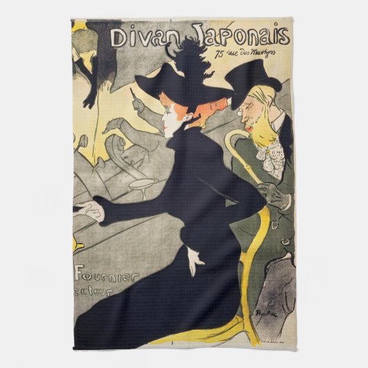 Toulouse-Lautrec - Divan Japonais Geschirrtuch (Vertikal)