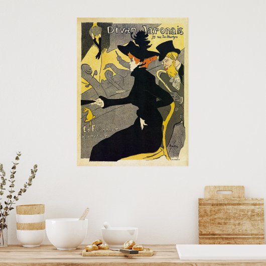 Toulouse Lautrec: Divan Japonais (Musikhalle) Poster (Küche)