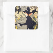 Toulouse-Lautrec - Divan Japonais Quadratischer Aufkleber (Tasche)
