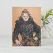 Toulouse-Lautrec - Frau mit schwarzem Boa Einladung (Stehend Vorderseite)