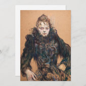 Toulouse-Lautrec - Frau mit schwarzem Boa Einladung (Vorne/Hinten)