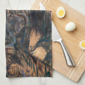 Toulouse-Lautrec - Frau mit schwarzem Boa Geschirrtuch (Viertel Falte)