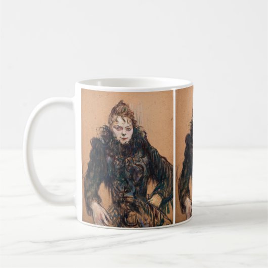 Toulouse-Lautrec - Frau mit schwarzem Boa Kaffeetasse (Links)