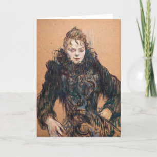Toulouse-Lautrec - Frau mit schwarzem Boa Karte