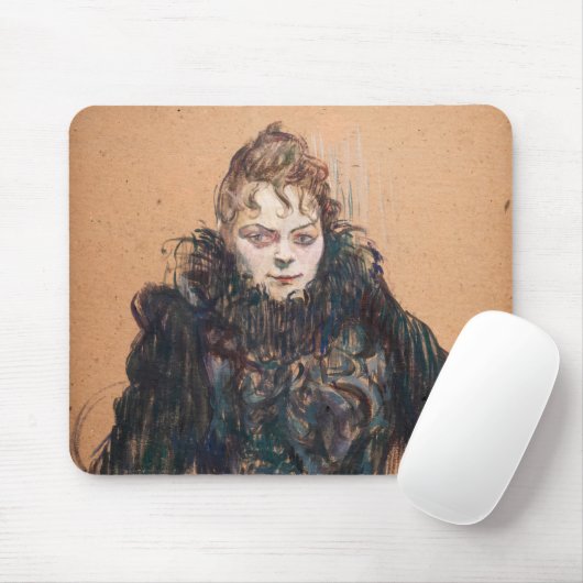 Toulouse-Lautrec - Frau mit schwarzem Boa Mousepad (Mit Mouse)