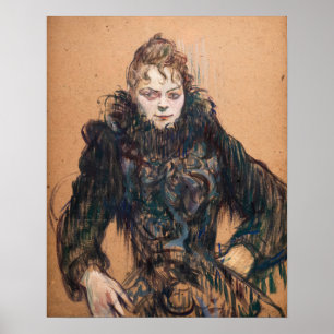 Toulouse-Lautrec - Frau mit schwarzem Boa Poster