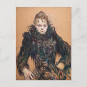 Toulouse-Lautrec - Frau mit schwarzem Boa Postkarte (Vorderseite)