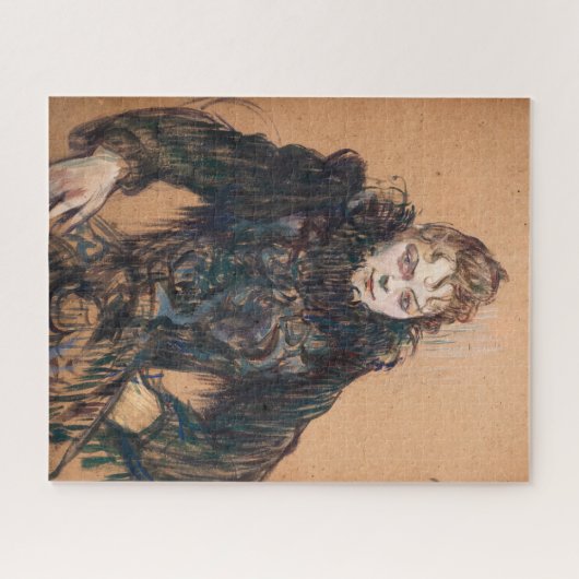 Toulouse-Lautrec - Frau mit schwarzem Boa Puzzle (Horizontal)