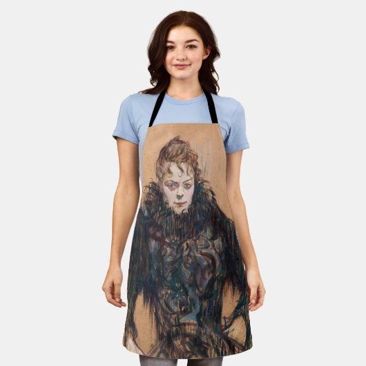 Toulouse-Lautrec - Frau mit schwarzem Boa Schürze (Getragen)