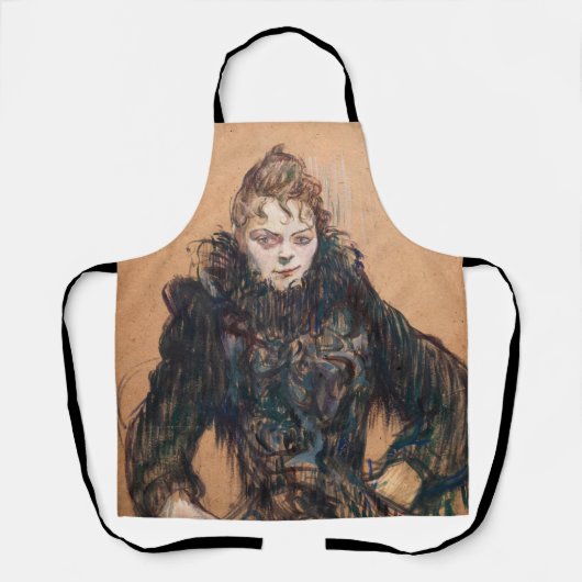 Toulouse-Lautrec - Frau mit schwarzem Boa Schürze (Vorderseite)