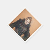Toulouse-Lautrec - Frau mit schwarzem Boa Serviette (Ecke)