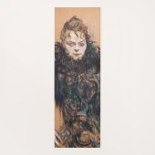 Toulouse-Lautrec - Frau mit schwarzem Boa Yogamatte (Rückseite)