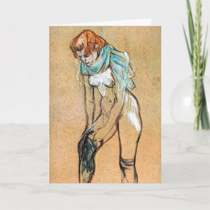 Toulouse-Lautrec - Frau zieht ihre Strümpfe hoch Karte