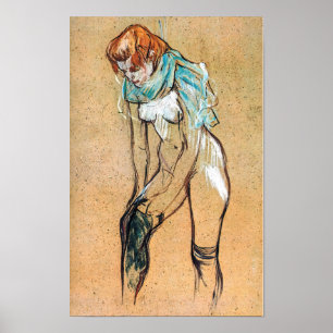 Toulouse-Lautrec - Frau zieht ihre Strümpfe hoch Poster