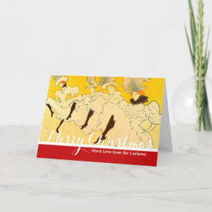 Toulouse Lautrec Gelbes Tanzmädchen-Plakat Feiertagskarte