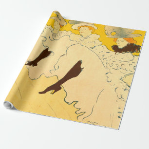 Toulouse Lautrec Gelbes Tanzmädchen-Plakat Geschenkpapier