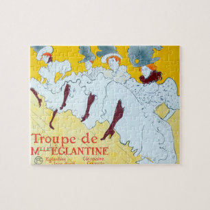 Toulouse Lautrec Gelbes Tanzmädchen Plakat Puzzle