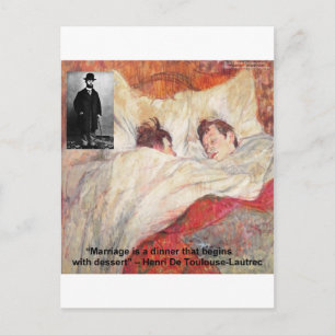 Toulouse-Lautrec Hochzeitszitat Geschenke & Tees Postkarte